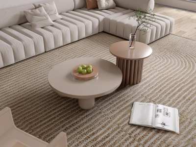 北欧创意茶几3D模型下载